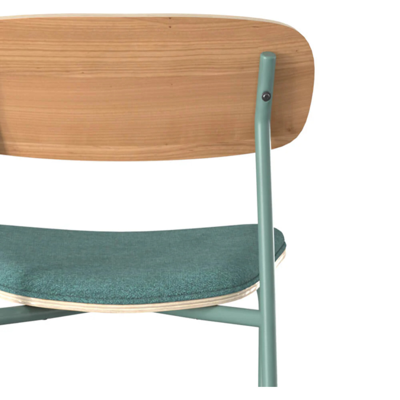 Lot de 2 chaises pour îlot central en tissu bleu canard 65 cm - Alba