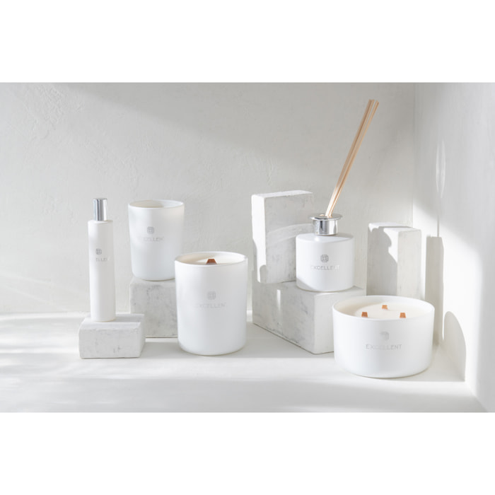 J-Line Bâtonnets parfumés Excellent - Golden Honey - verre - blanc