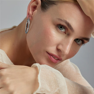 Pendientes Lux by Lux acabadoss en rodio