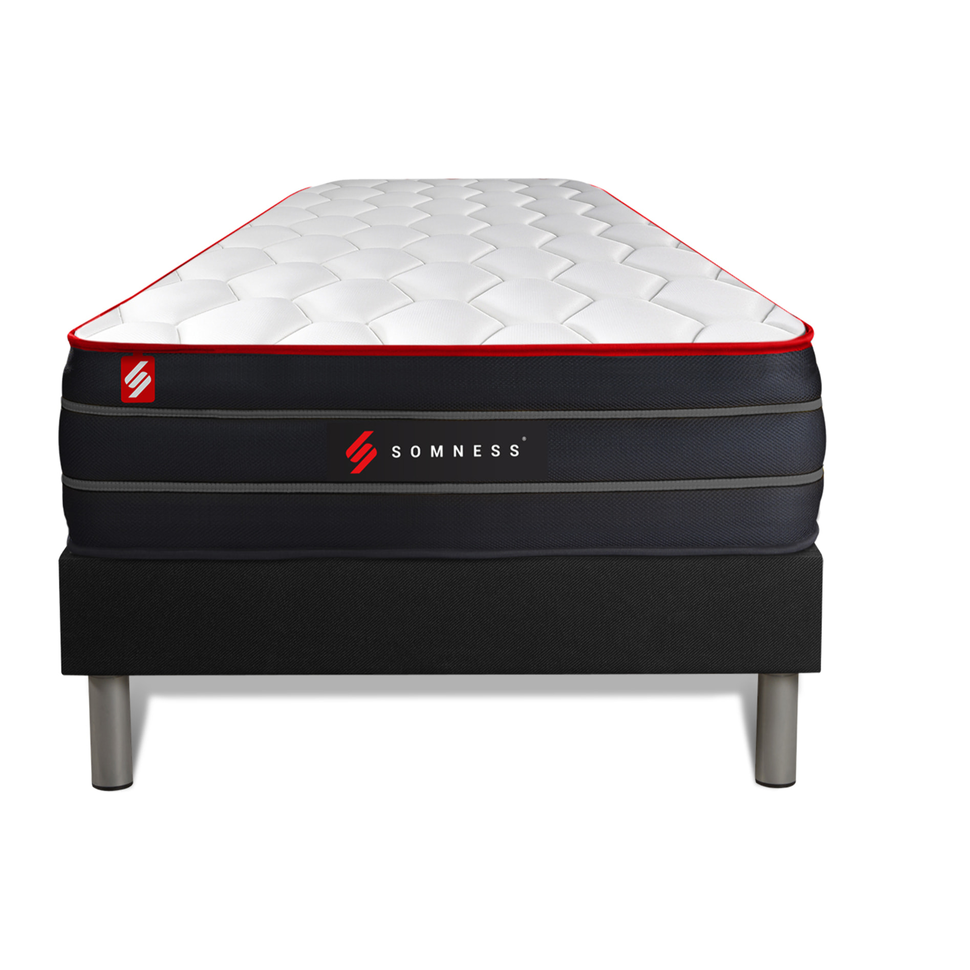 Ensemble sommier + matelas BOOST ressorts ensachés et mémoire de forme