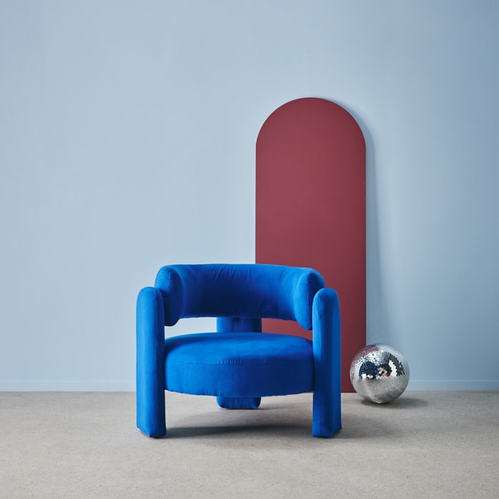 Fauteuil tripode en tissu type feutrine  MELLOW