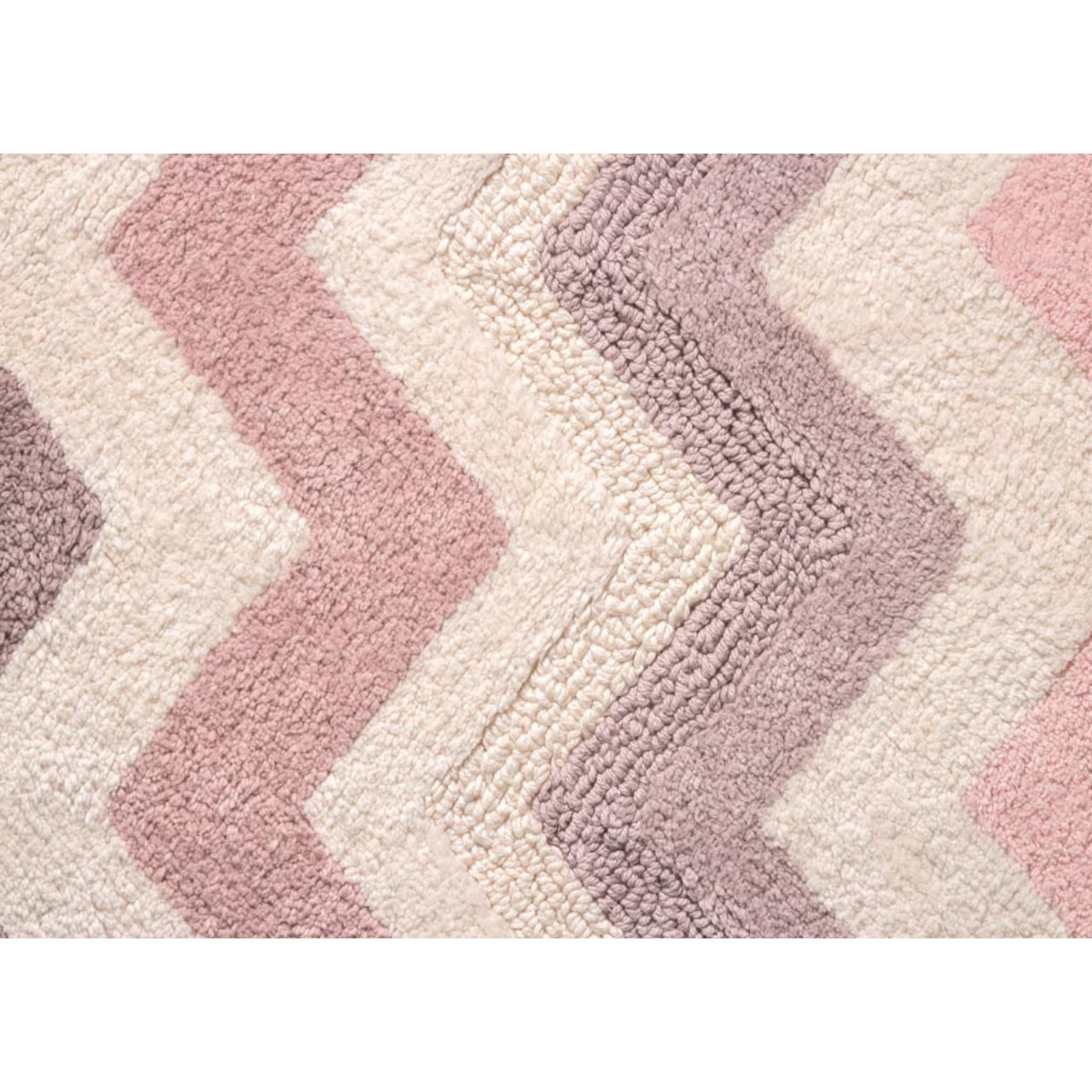 Tappeto Bagno Super Assorbente E Antiscivolo Fantasia Zig Zag Modello Corner Confetto