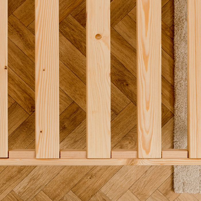 Sommier tapisser à lattes recouvertes - Hypnia Beige