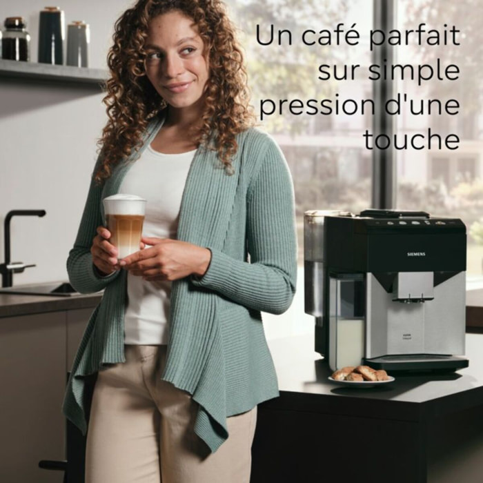 Expresso Broyeur SIEMENS EQ500 integral Inox/Noir lustré TQ515R03