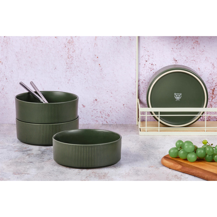 Bol SCANDI Ø16,5cm - 4 pièces - Olive