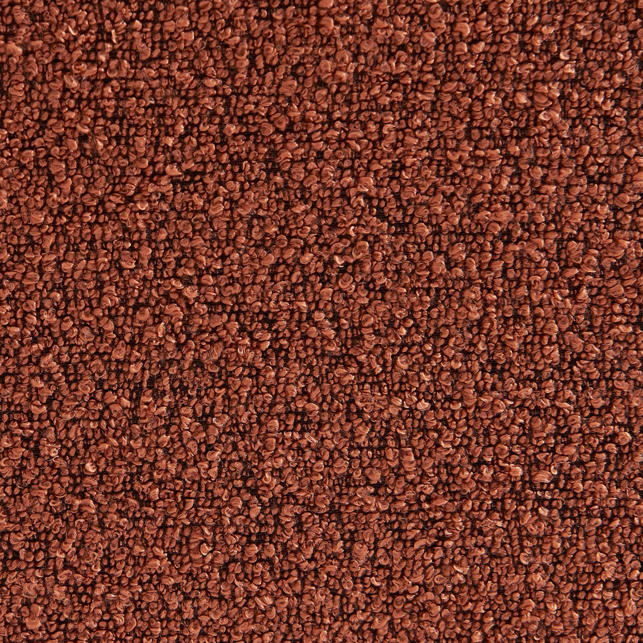 Chauffeuse convertible 2 places en bouclette texturée terracotta L 120 x P 80 x  H 66 cm - Fleeep