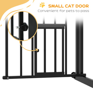 Barrière de sécurité pour chien - barrière à pression ajustable - double système de verrouillage - acier noir