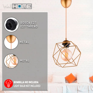 Lámpara de techo 75 cm. envejecido, tipo E 27 Max 60 W