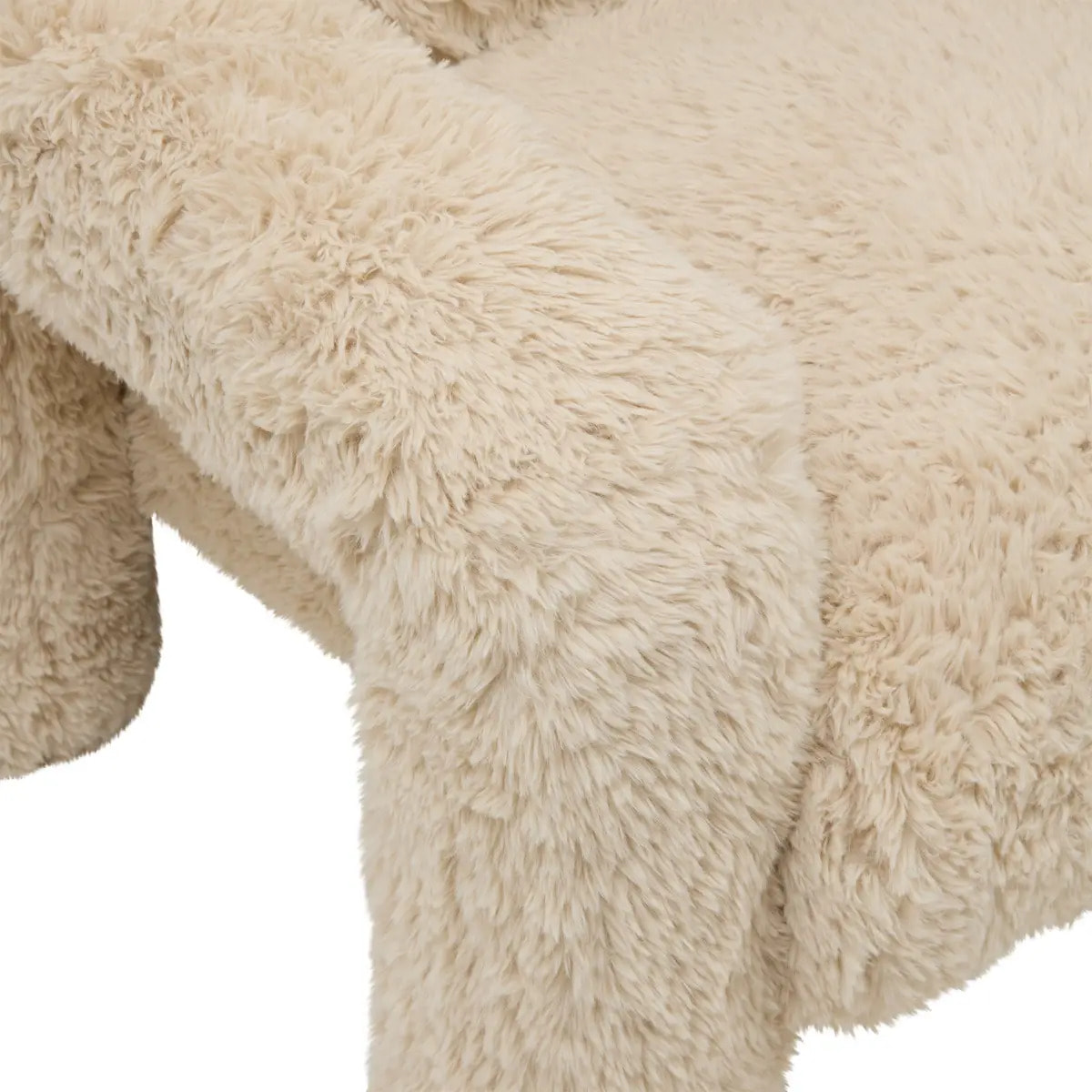 Fauteuil Elyon fourrure H.72cm beige