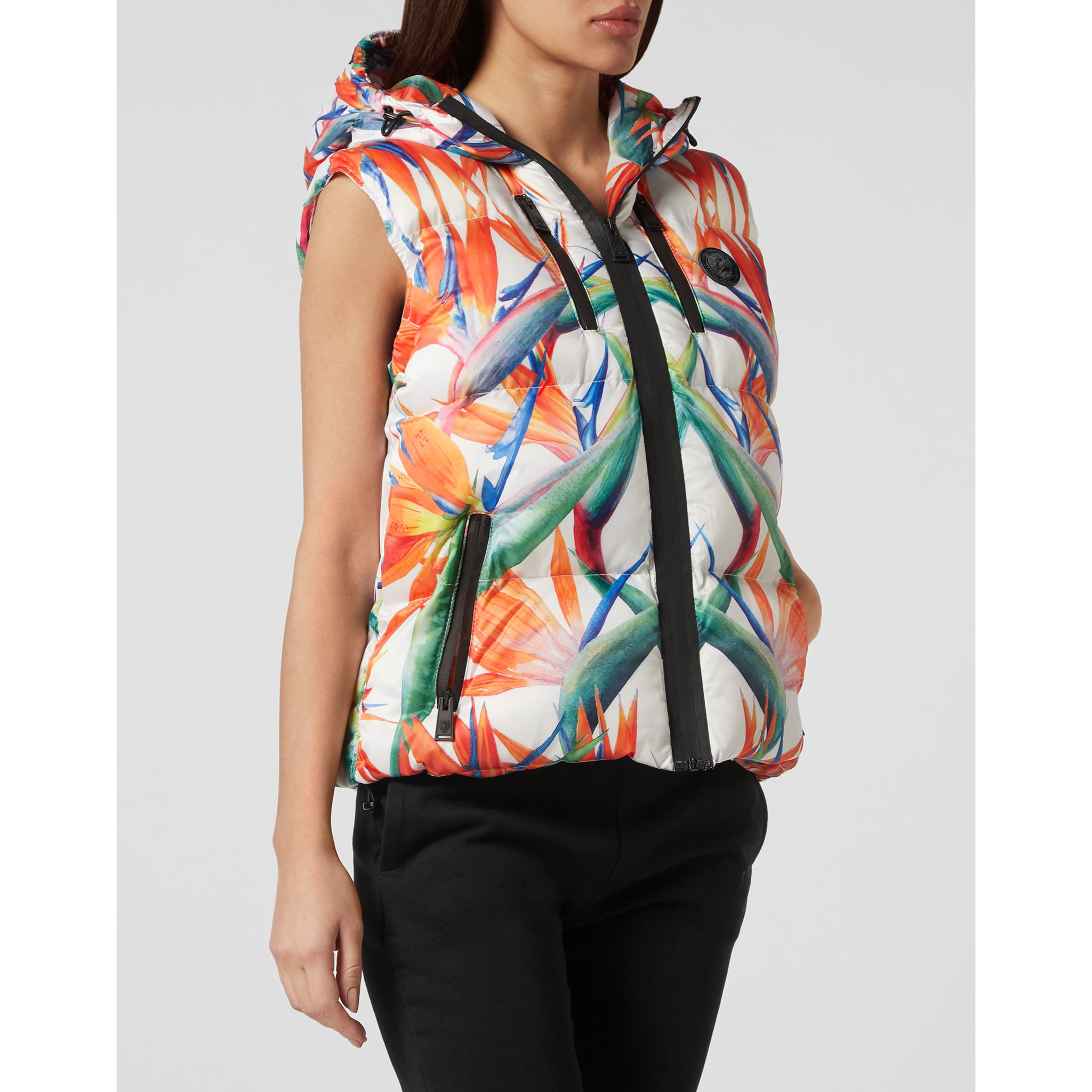 PLEIN SPORT Gilet lungo FLOWERS