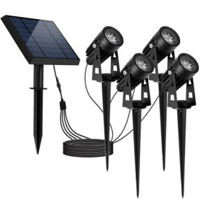 4 Spot solaire connecté ROUNDY Froid 100LM