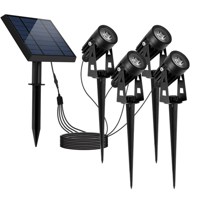 4 Spot solaire connecté ROUNDY Froid 100LM