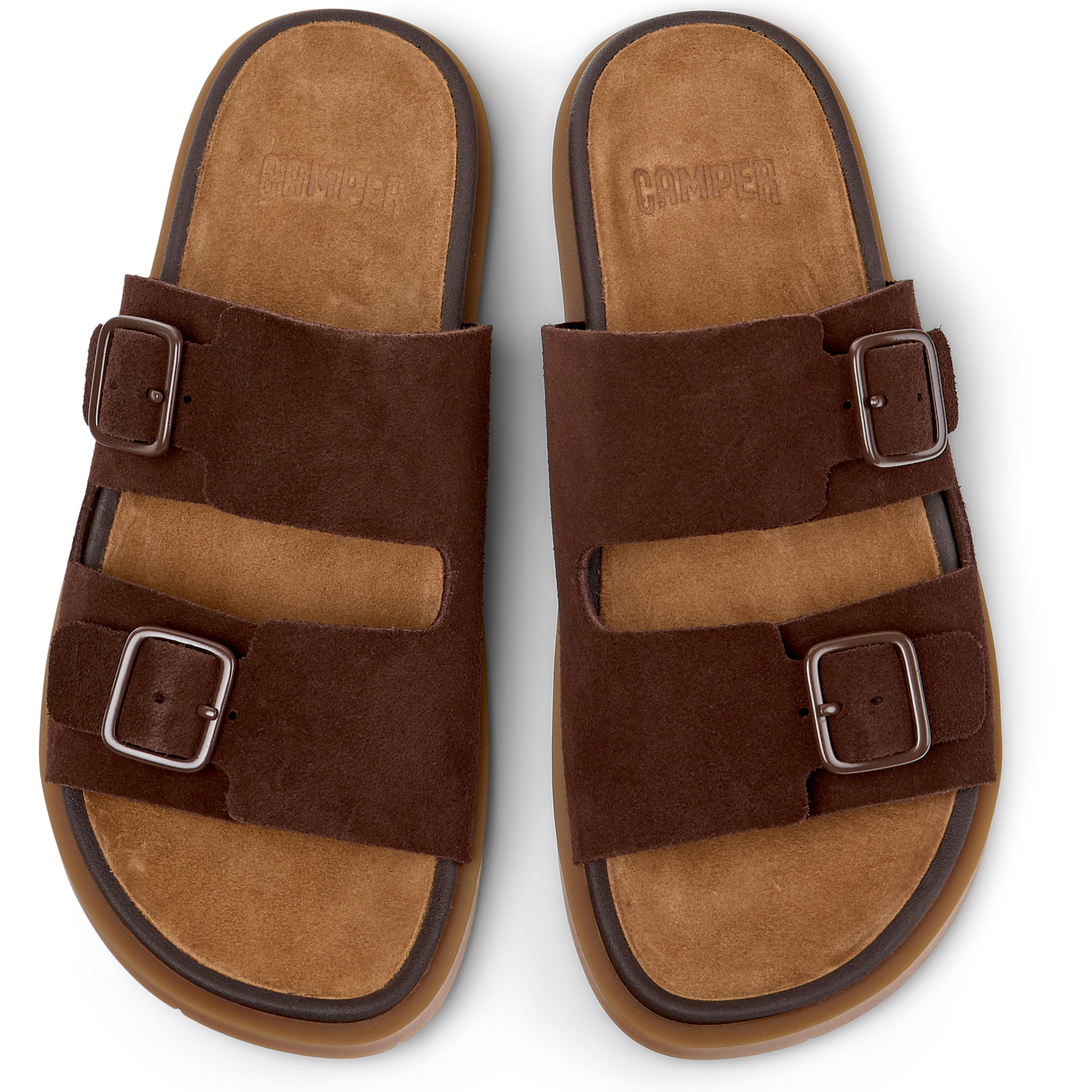 Sandalias - CAMPER Lluc Sandal - Marron - Cuero de gamuza