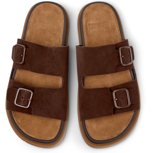 Sandalias - CAMPER Lluc Sandal - Marron - Cuero de gamuza
