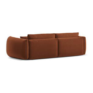 Canapé modulable "Maurie" 4 places en chenille brique