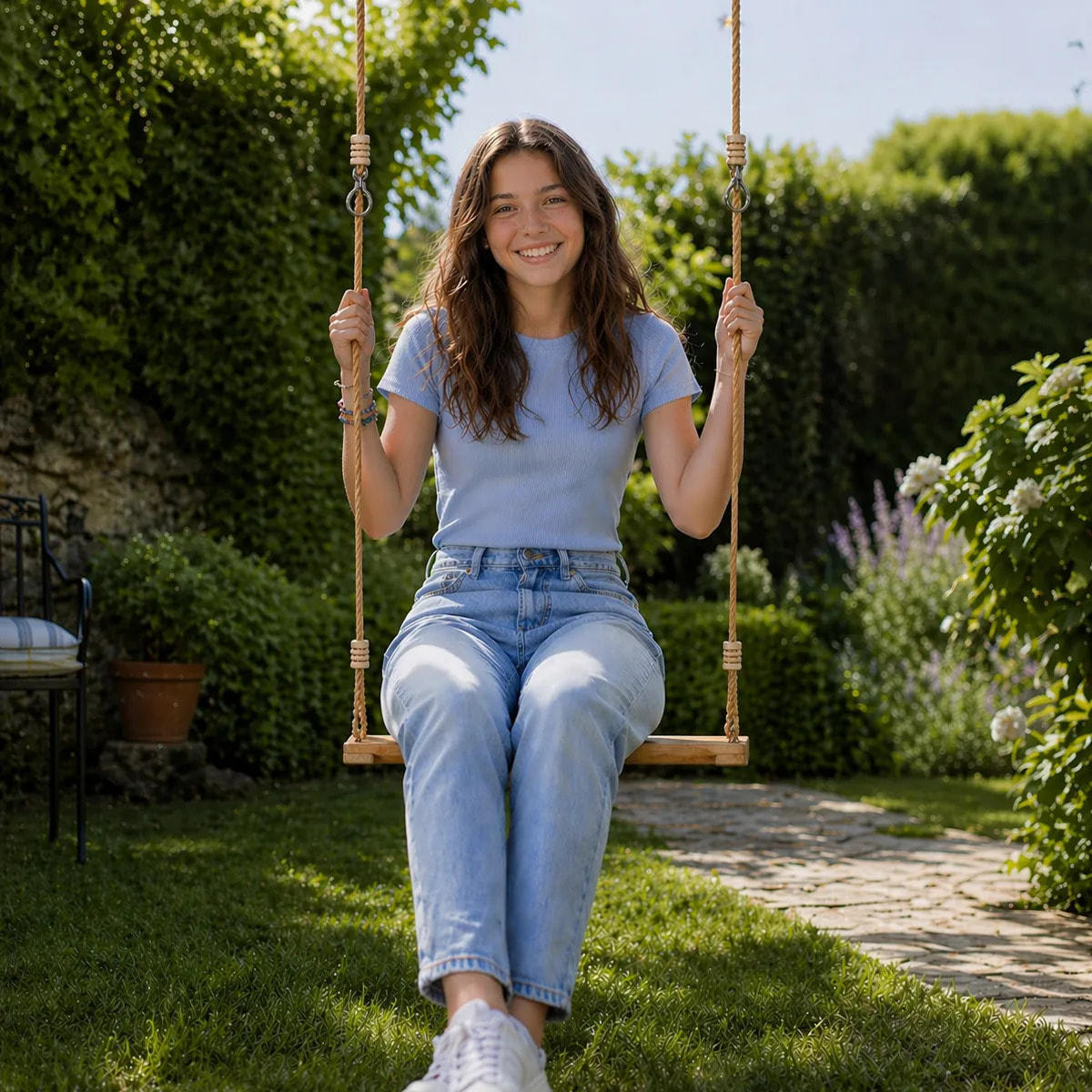 Balançoire bois luxe pour portiques de 3 à 3,50 m