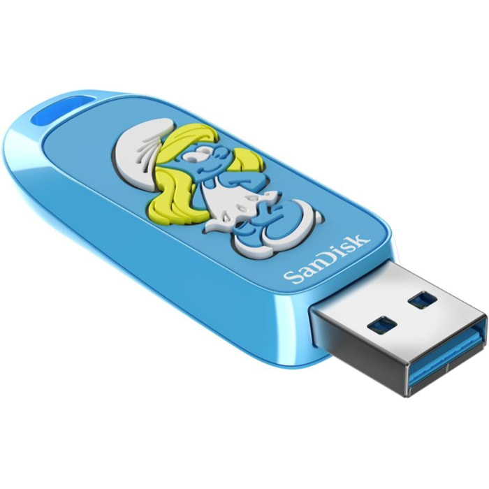 Clé USB SANDISK 256Go 3.2 Edition Schtroumpfette