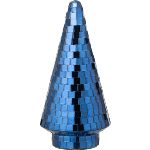 J-Line décoration Arbre Miroir - verre - bleu - medium