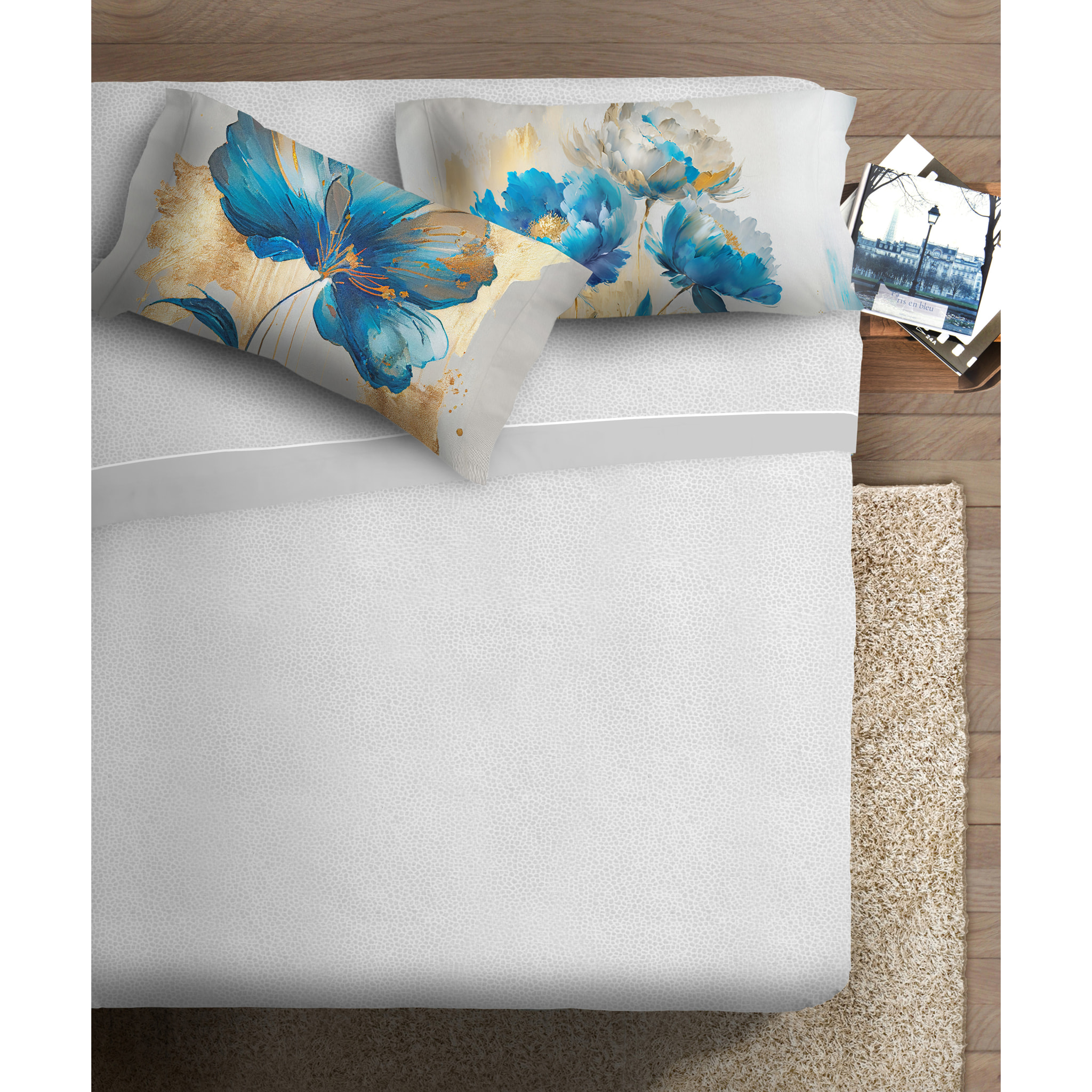 Completo letto fotografico Fine-Art IPERSAN Puro Cotone Daisy