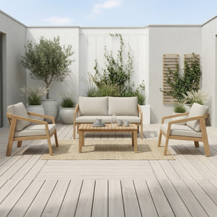 Salon de jardin 4 places en bois d’acacia VINH