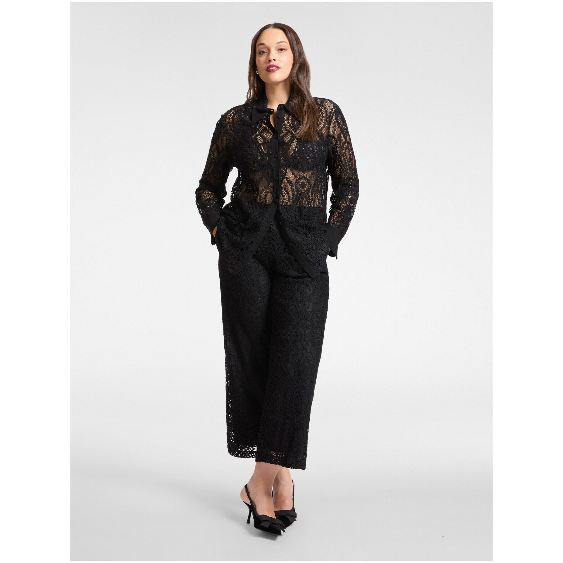 Elena Mirò - Camisa de encaje - Negro