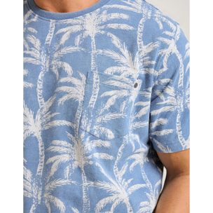 Camiseta Manga Corta Azul - Lagoa