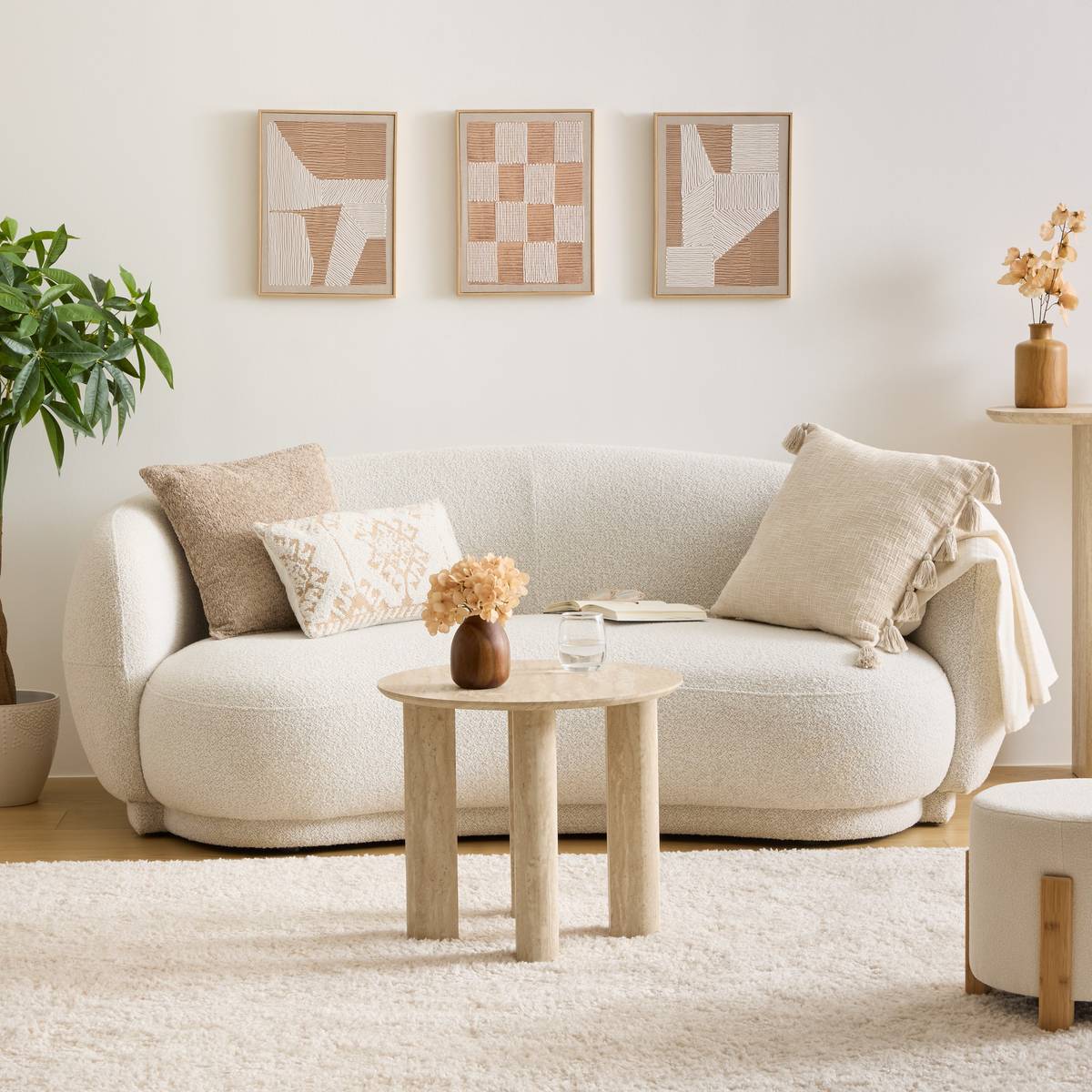 Toile imprimée Baka 30x40cm marron