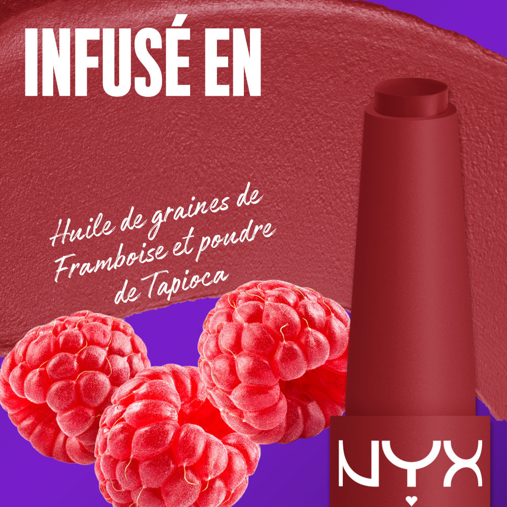 NYX Professional Makeup Fat Matte Rouge à Lèvres Mat Crémeux Plushin' Plum