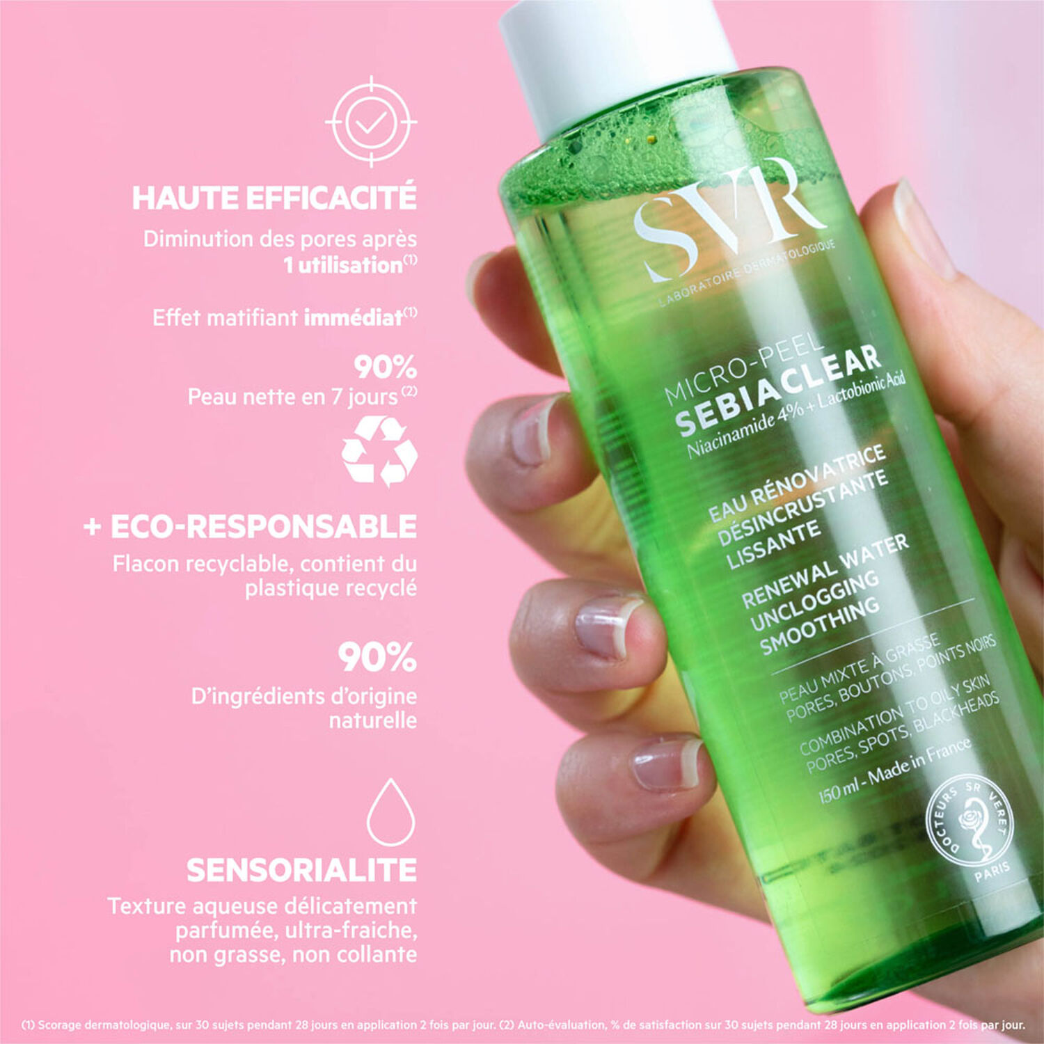 Sebiaclear - Micro-Peel Eau Rénovatrice Désincrustante Lissante 150 ml