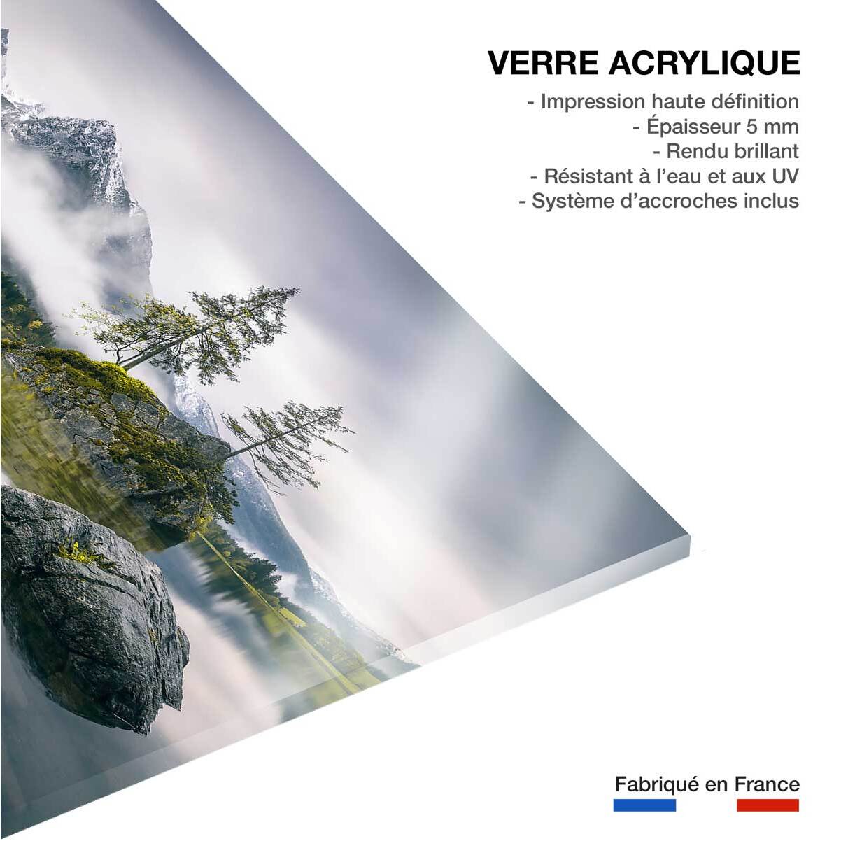 Tableau matin pluvieux en bavière Tableau plexiglas