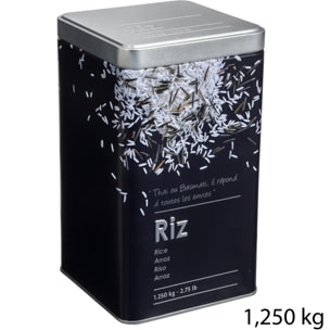 Boîte à riz en métal "Black Edition" noir