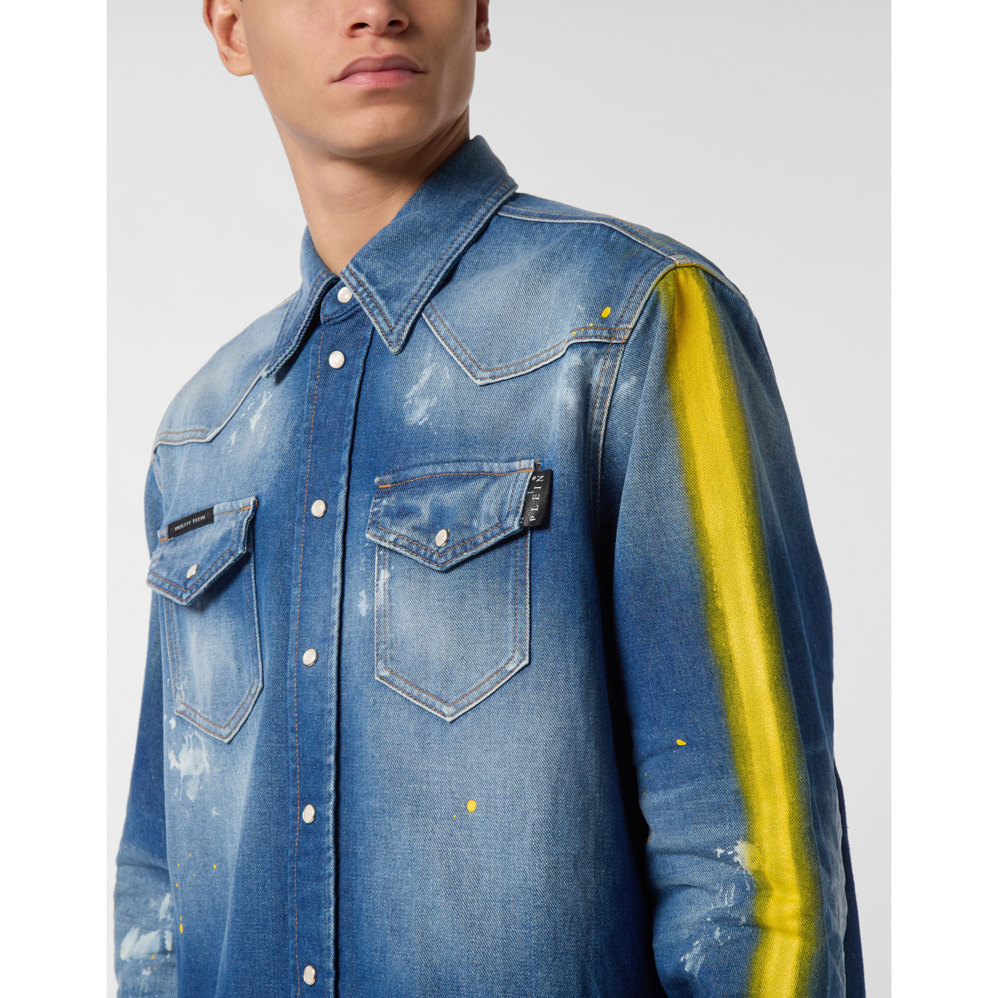 PHILIPP PLEIN Camisa vaquera Ls