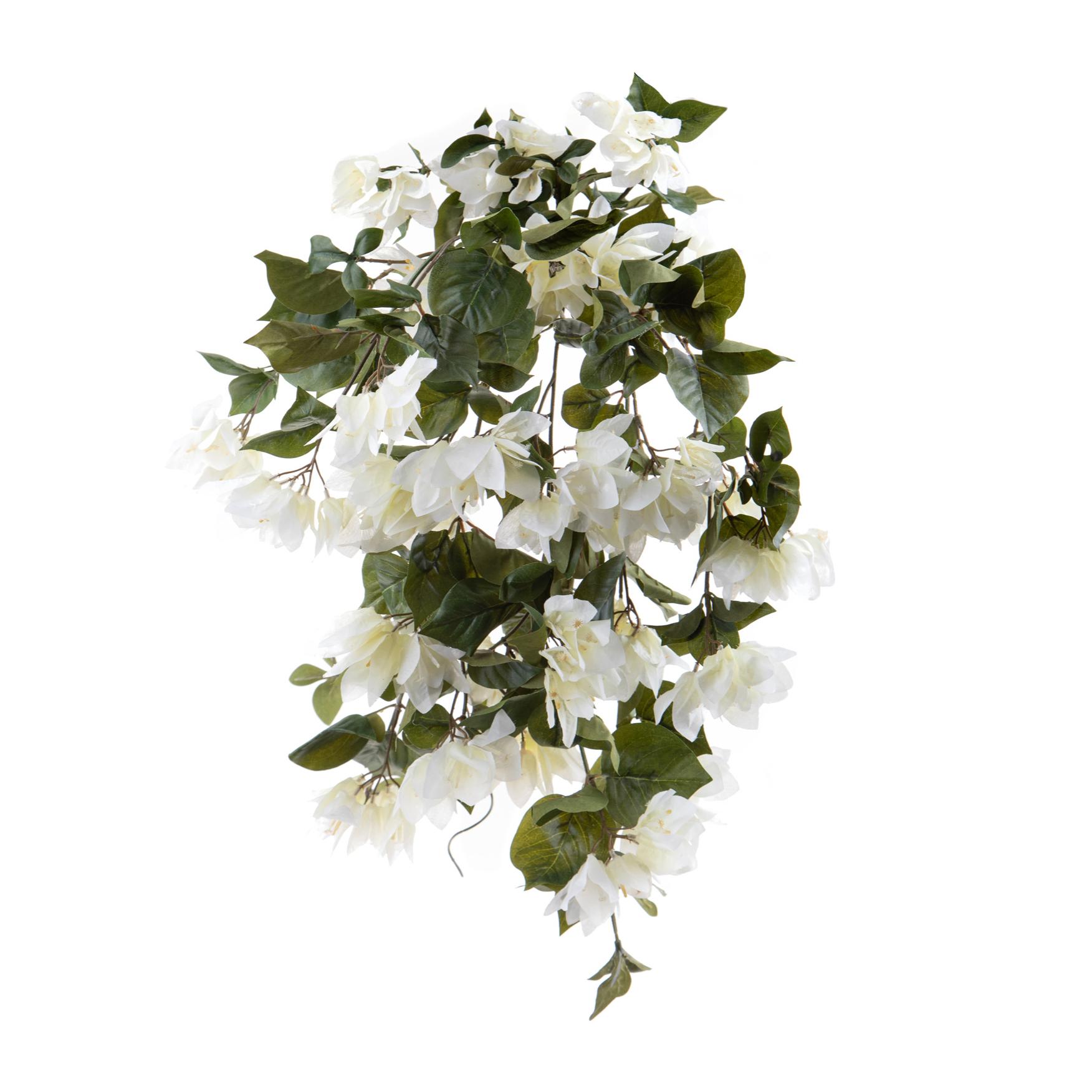 Bouganville Cadente Per 11 Fiori 60 Cm - Pezzi 1 - 24X60X24cm - Colore: Bianco - Bianchi Dino - Fiori Artificiali