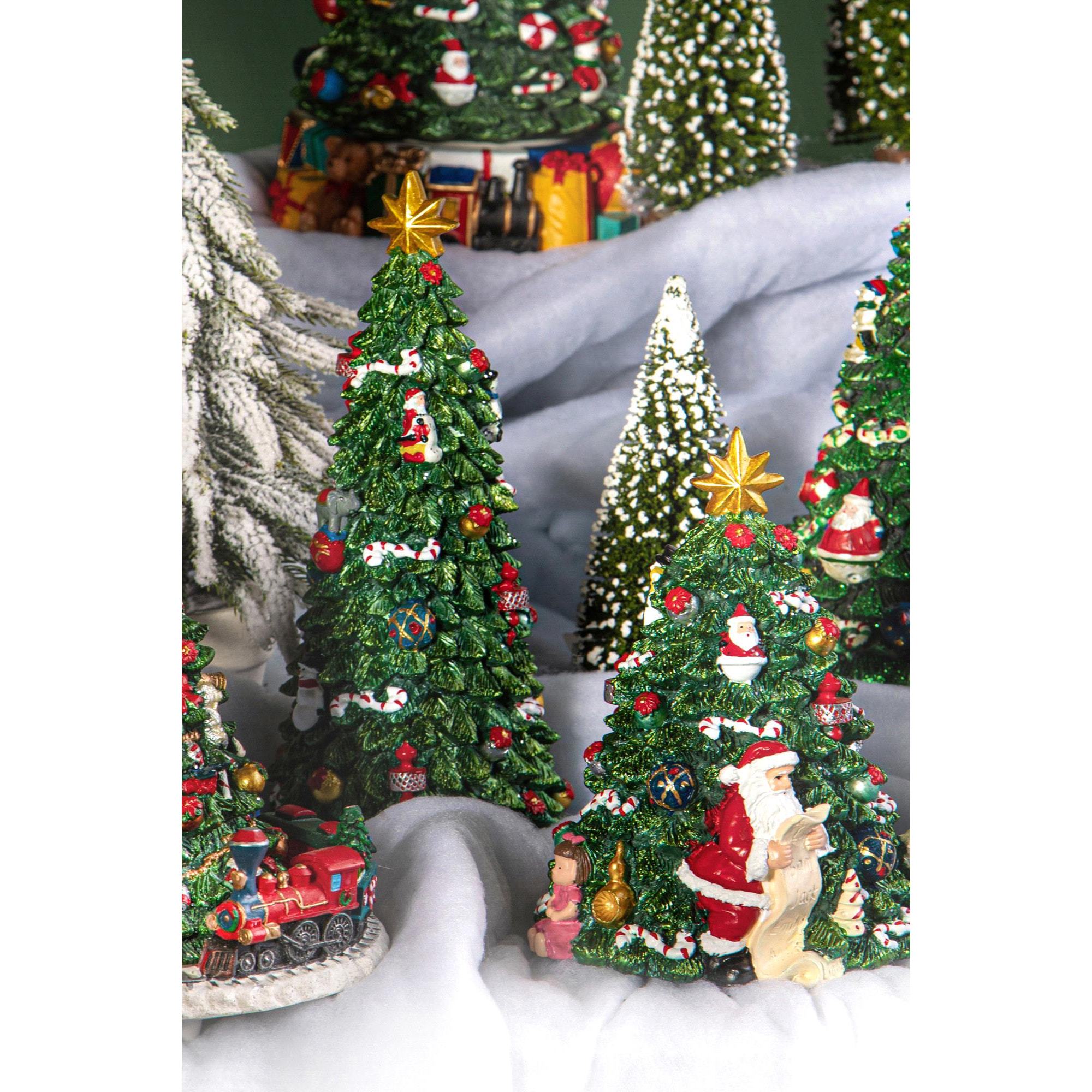 Carillon Albero Natale Con Musica E Movimento - Pezzi 1 - 9,5X21X9,5cm - Colore Altro - Bianchi Dino -