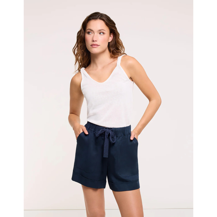 Bermuda Tencel Azul Marino - Ducano
