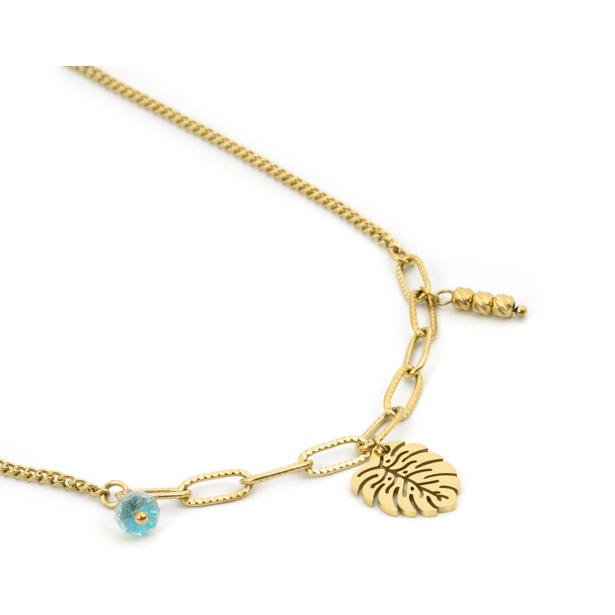Collar acabado en oro amarillo de 18k