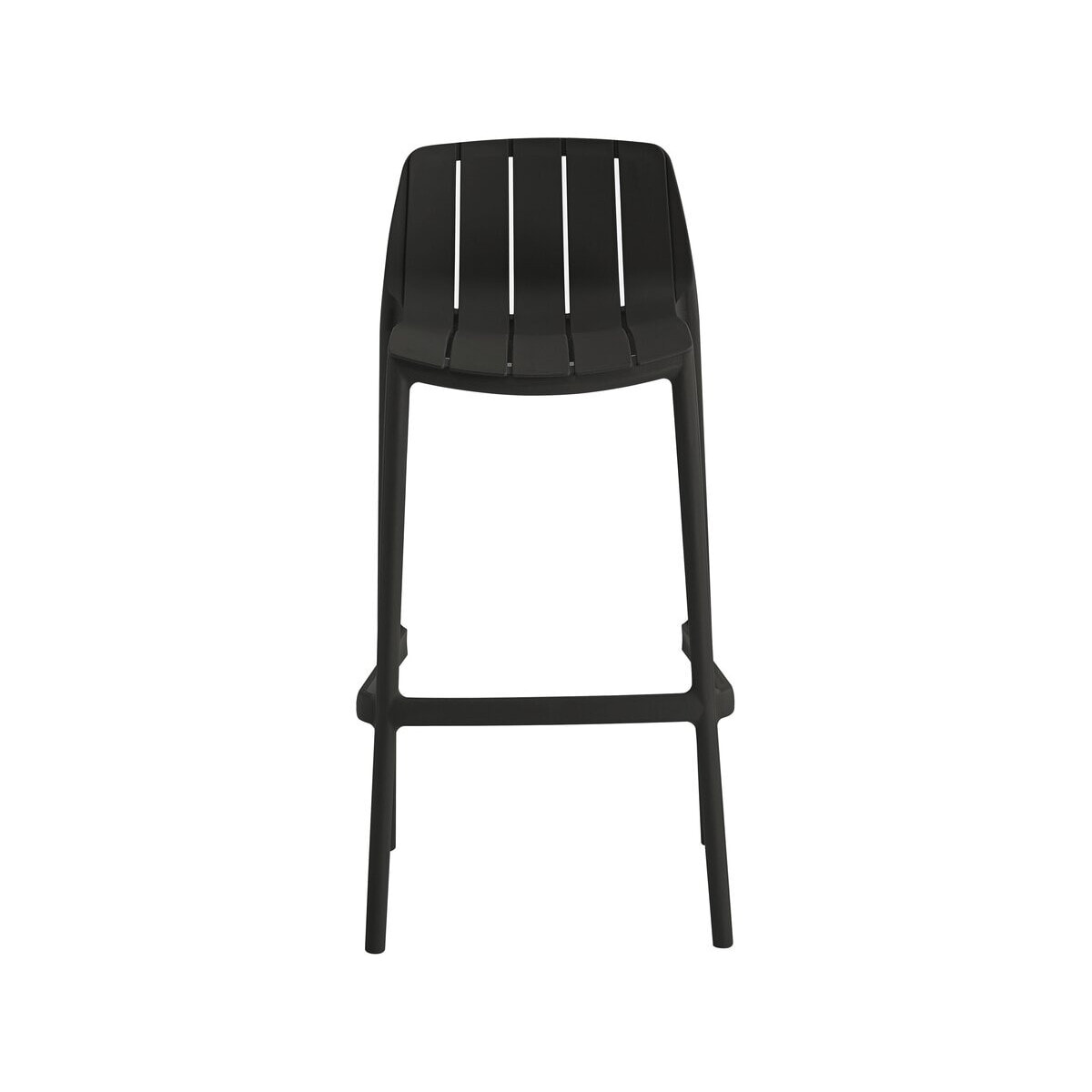Lot de 2 chaises hautes de jardin empilable "Vaena" - Noir