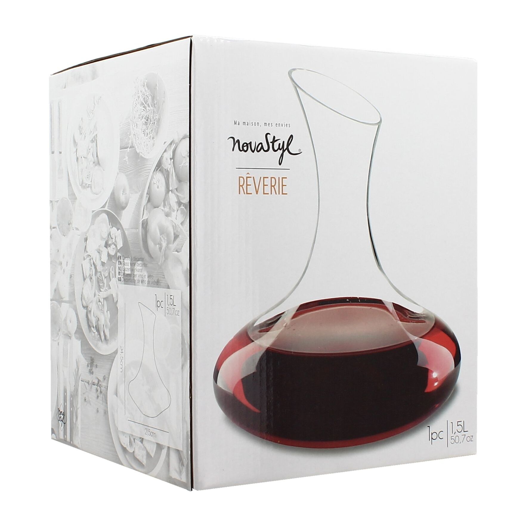 Carafe à décanter 1,1L en verre REVERIE