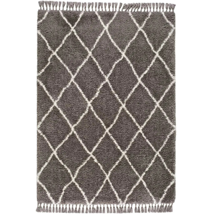 SAMIRA Alfombra shaggy bereber gris, varias medidas disponibles.