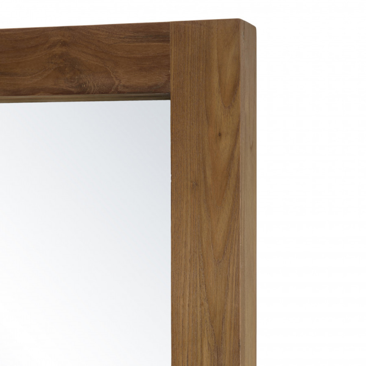 ALIDA - Miroir rectangulaire marron 180x80cm bois teck