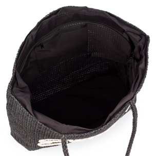 Bérgamo Bolso de mano Mujer. Fabricado en paja trenzada diseño "Summer".