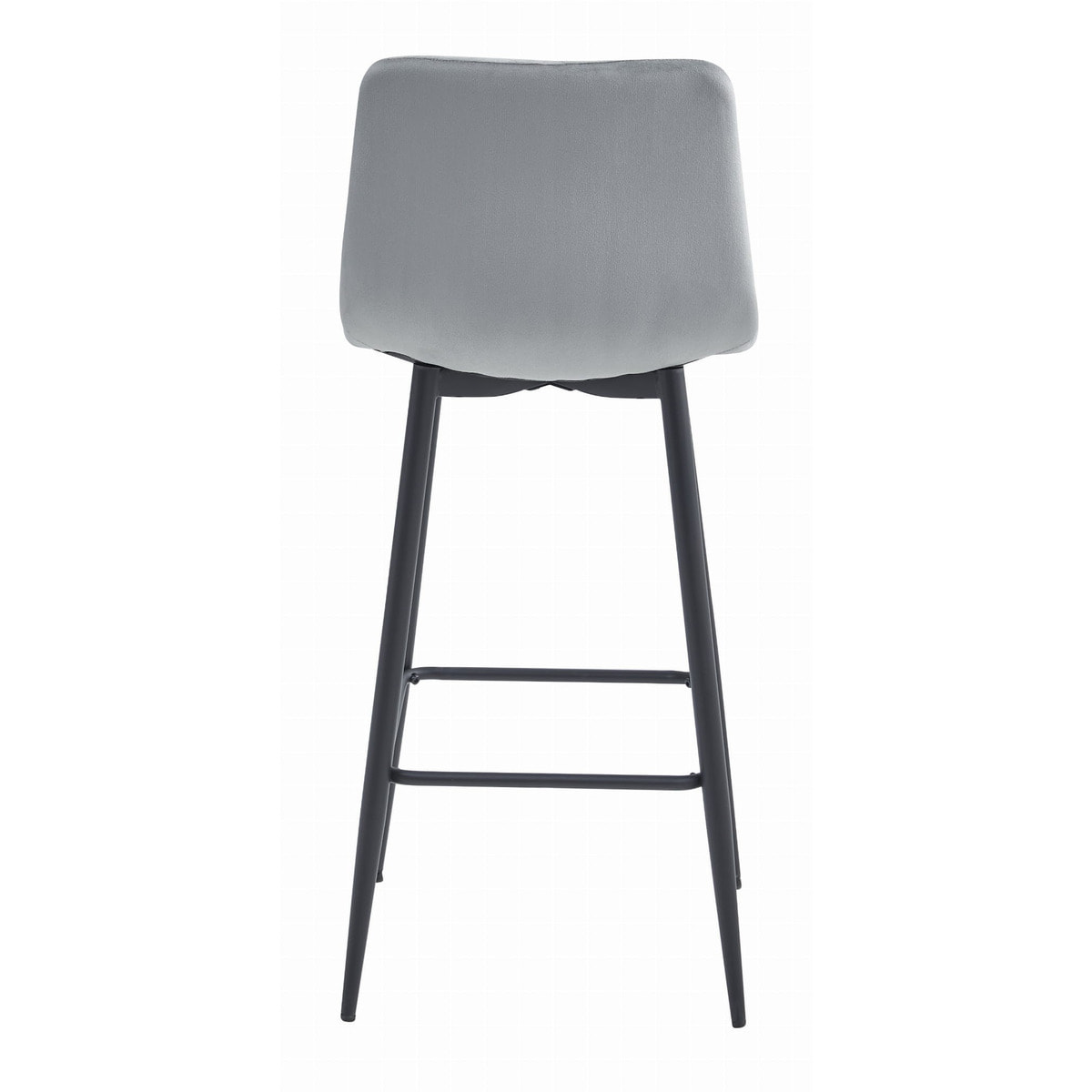 Set di 2 sgabelli bar NADO in velluto grigio argento e metallo