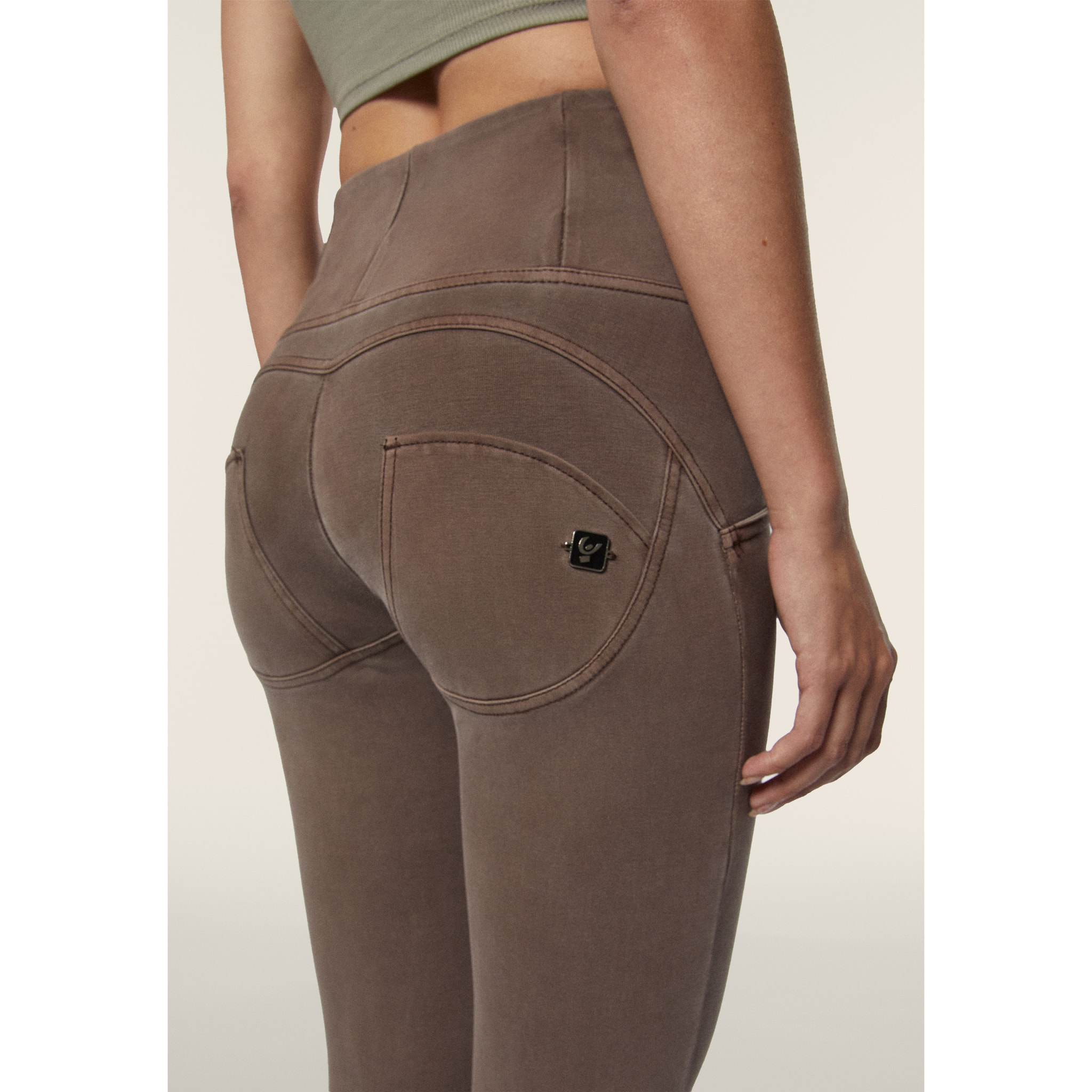 Pantaloni WR.UP® vita alta in jersey lavaggio vissuto