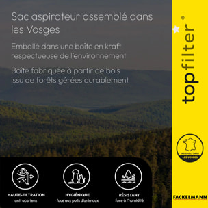 Lot de 4 sacs aspirateur Rowenta TopFilter Premium