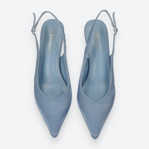 Décolleté sling back Donna Tata Italia Blu