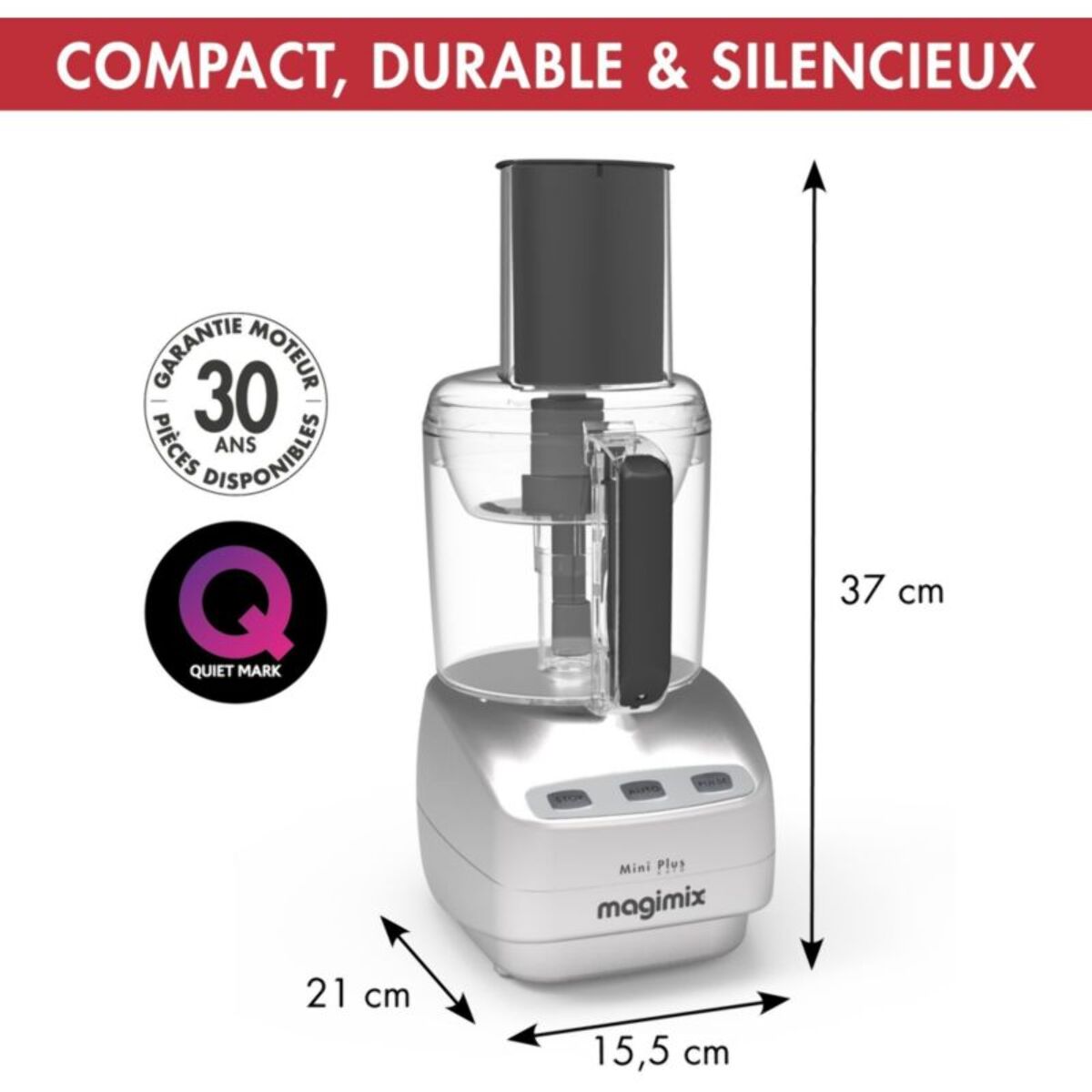 Robot multifonction MAGIMIX 18260F Mini Chrome Mat