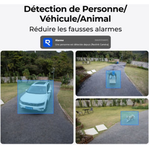 Caméra de surveillance REOLINK B660 + panneau solaire Blanc