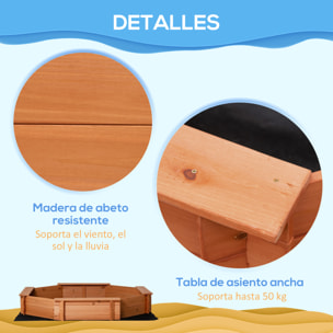 Arenero de Madera para Niños Arenero Infantil Octágono con Cubierta de Poliéster y Tela no Tejida Juego para Niños de 3-8 Años para Patio Jardín 139,5x139,5x21,5 cm Rojo y Azul