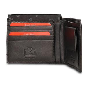 Portafoglio uomo in vera pelle - Modello Ereton Prime - Casual - 12.5 x 9.0 x 2.0 cm