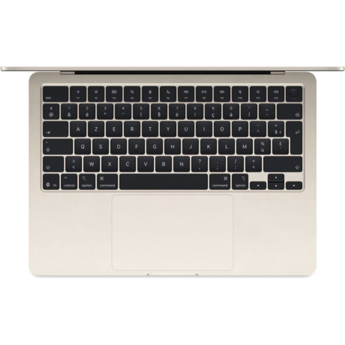 Ordinateur Apple MACBOOK Air 13,6" Puce M4 CPU 10 / GPU 10 cœurs Mémoire RAM 16Go Stockage 512Go SSD Retina Lumière stellaire
